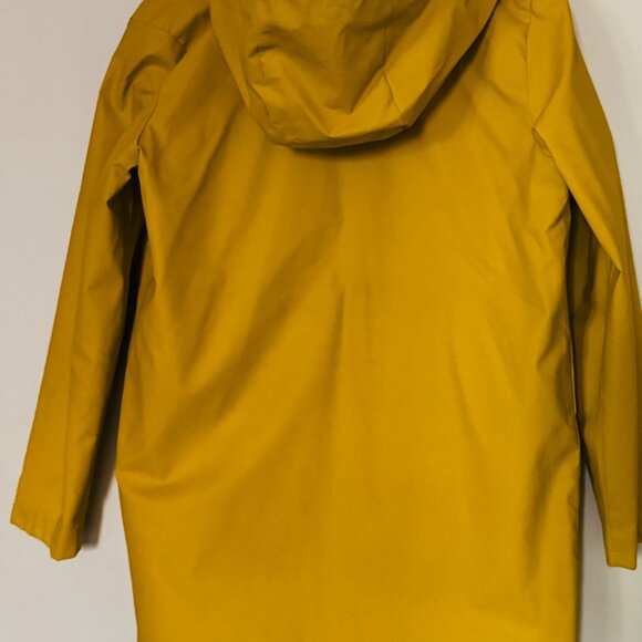 Pendleton Astoria Rain Jacket M Yellow Hooded Coat Waterproof Lined Stripe Parka - Picture 7 of 15